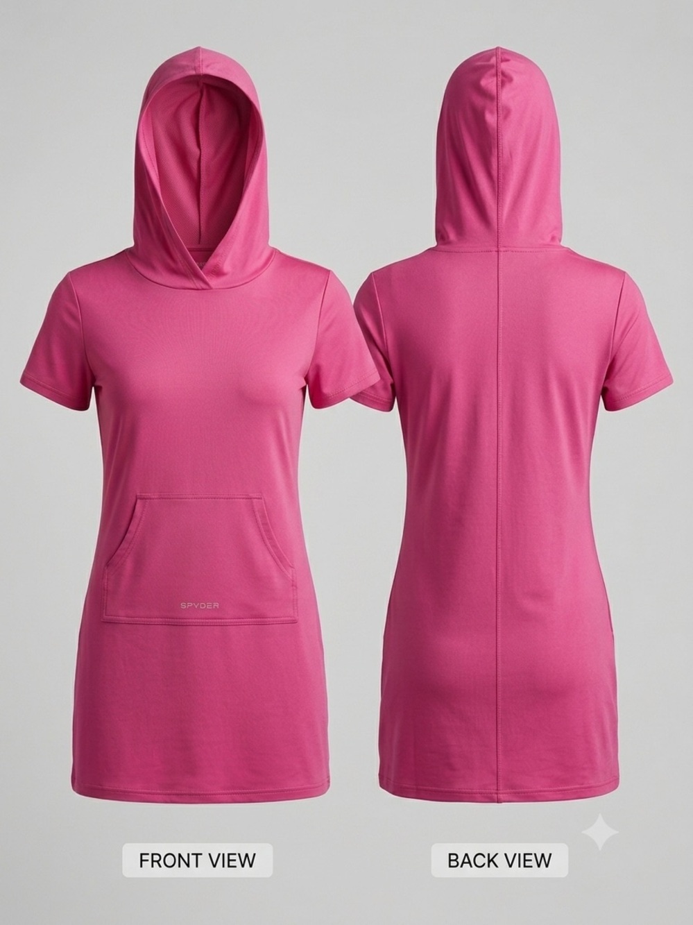 Spyder Hot Pink Active Hoodie Dress - Picture 4 of 8